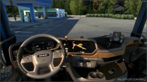 ETS2 DAF Mod: Beige Interior For DAF XG 2021 V0.8 (Image #5)