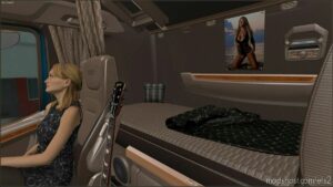 ETS2 DAF Mod: Beige Interior For DAF XG 2021 V0.8 (Image #8)