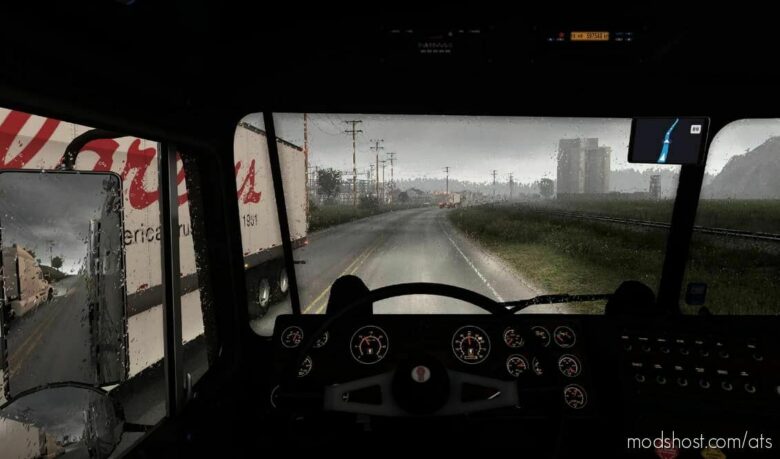 ATS Rain Weather Mod: Realistic Rain V4.0.1 1.42 (Featured)