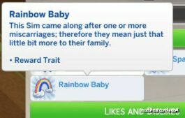 Sims 4 Mod: Dale Rainbow Baby Trait (Image #2)