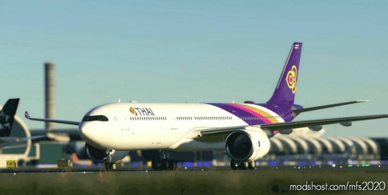 MSFS 2020 A330 Livery Mod: Headwind Airbus A330-900Neo Thai Airways (Featured)