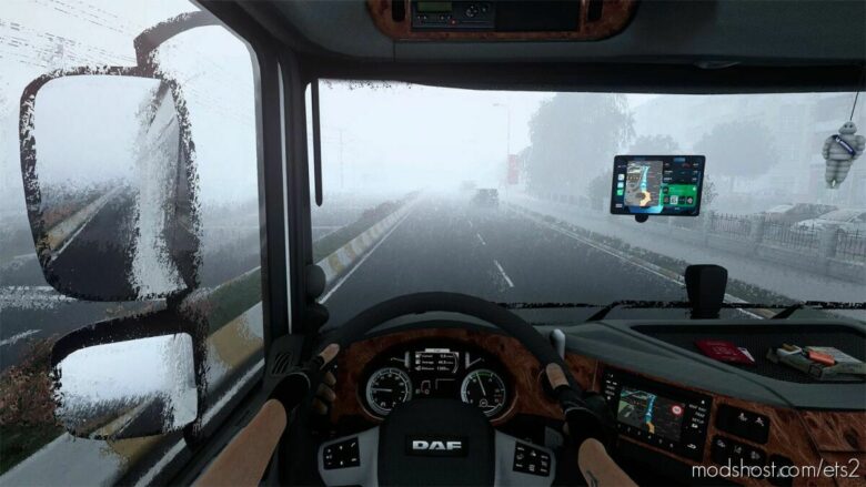 ETS2 Rain Weather Mod: Cold Rain V0.2.4 1.42 (Featured)