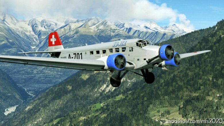 MSFS 2020 Livery Mod: Junkers JU-52 Ju-Air Hb-Hos | 1992 (Featured)