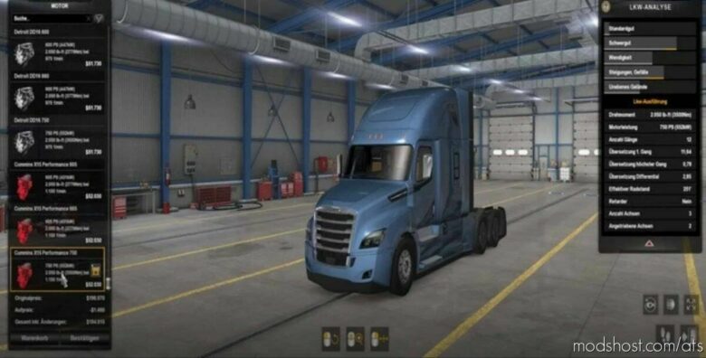 ATS Engines Part Mod: Engine With 750 HP And 3500 NM Torque – For ALL Trucks Available (Featured)