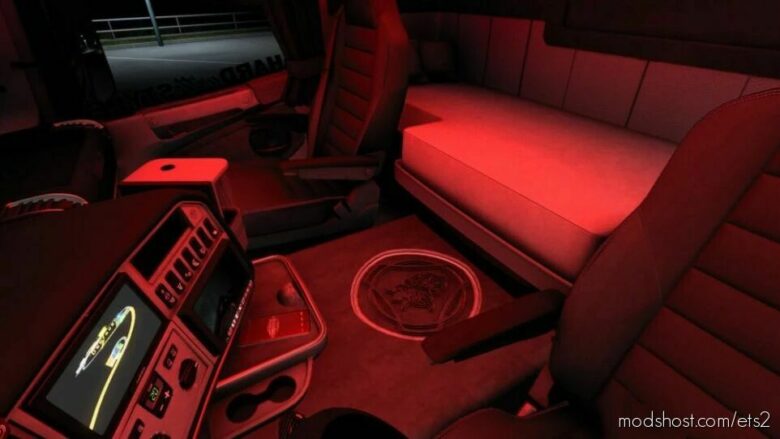 ETS2 Mod: RED LED Interior Lighting Tuning Mod 1.42 (Featured)