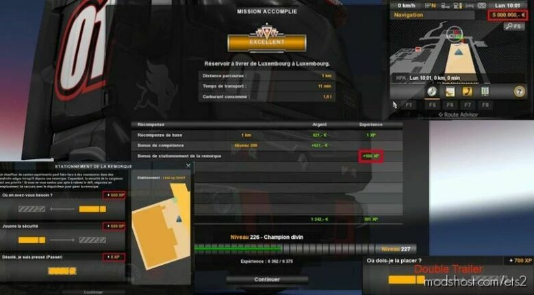 ETS2 Mod: Fast Level & More XP By Fred_Be 1.42 (Featured)