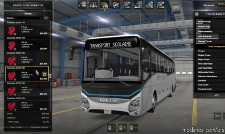 ATS Mod: Iveco Evadys BUS + Interior V1.0.9.41 1.41 (Featured)