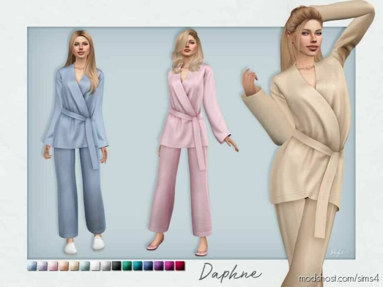 Sims 4 Clothes Mod: Daphne Pyjamas (Featured)