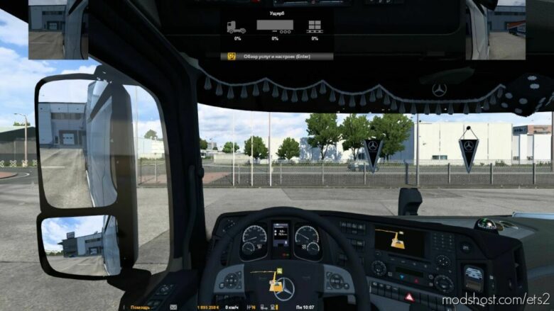 ETS2 Mirrors Part Mod: Compact Navigator And Mirrors (Bottom Navigation) 1.41 – 1.42 (Featured)