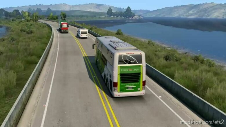 ETS2 Volvo Bus Mod: Comil Campione HD Volvo 6×2 1.42 (Featured)