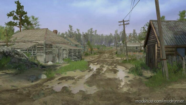 MudRunner Village Mod: Siberian Village Map V1.1 (Featured)