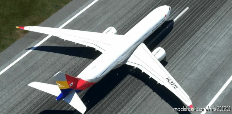 MSFS 2020 A330 Livery Mod: Asiana Airlines Headwind A330-900 (Featured)