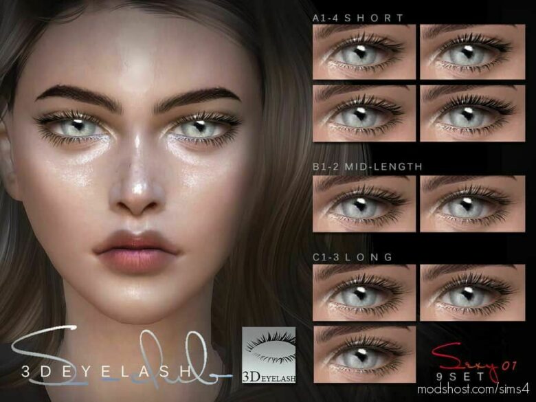 Sims 4 Makeup Mod: TS4 3D Eyelashes (Featured)