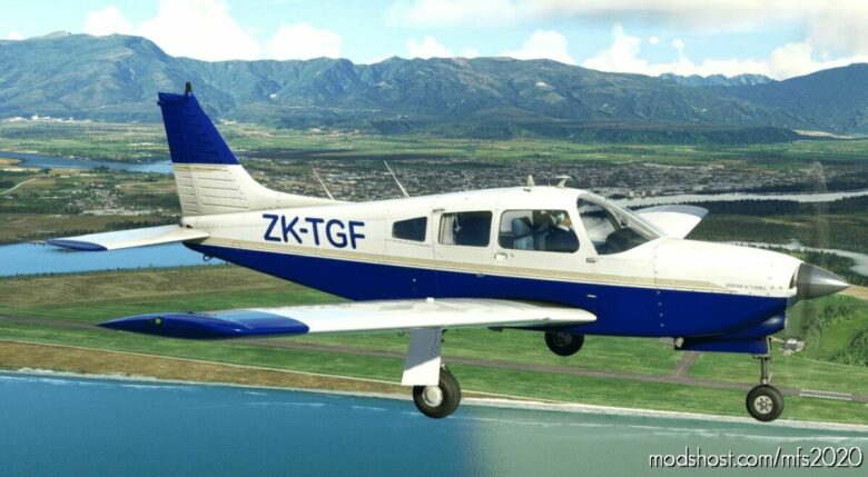 MSFS 2020 4K Livery Mod: Justflight PA-28R Turbo Arrow III Zk-Tgf (Private, NEW Zealand) (4K) (Featured)