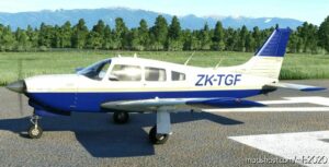 MSFS 2020 4K Livery Mod: Justflight PA-28R Turbo Arrow III Zk-Tgf (Private, NEW Zealand) (4K) (Image #2)