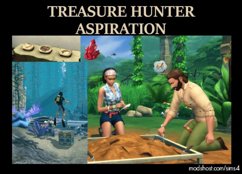 Sims 4 Mod: Treasure Hunter Aspiration (Featured)