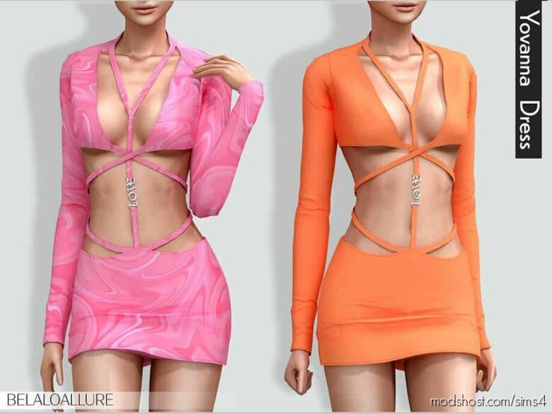 Sims 4 Clothes Mod: Yovanna Dress (Featured)