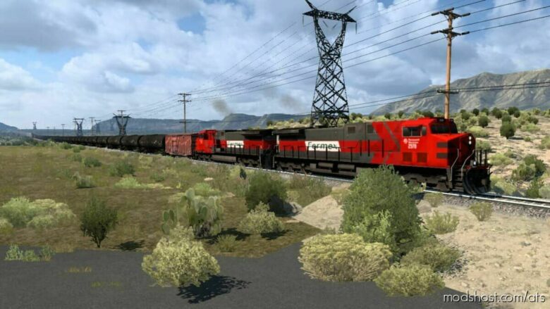 ATS Improved Trains Mod: Long Trains Addon (100 Railcars UP) For Mod Improved Trains 3.8 1.42 (Featured)