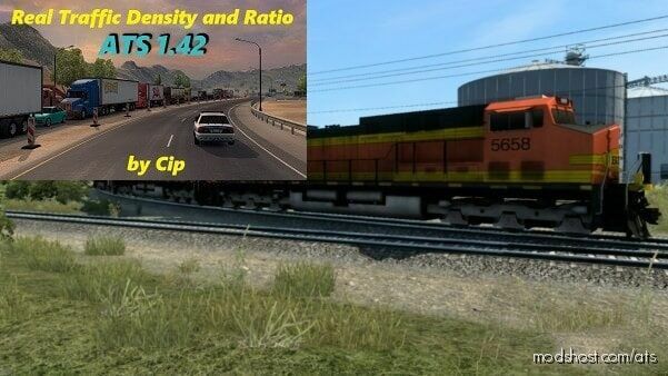 ATS Improved Trains Mod: V3.8 Real Traffic Density (Featured)