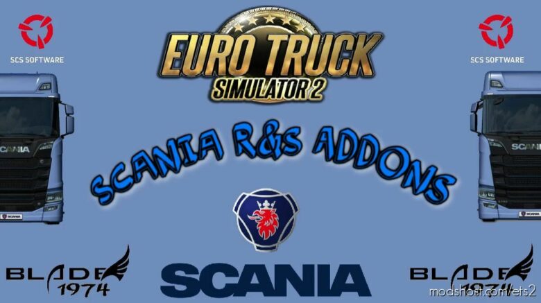 ETS2 Scania Part Mod: R-S Addons V5.8 1.41 - 1.42 (Featured)