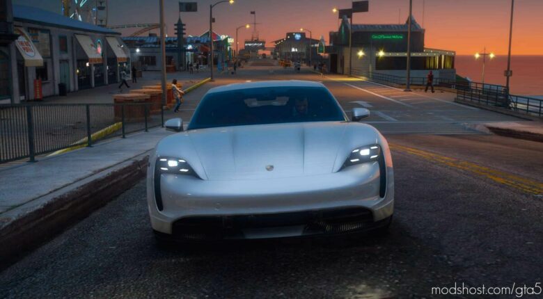 GTA 5 Porsche Vehicle Mod: Taycan Turbo S 2020 (Featured)