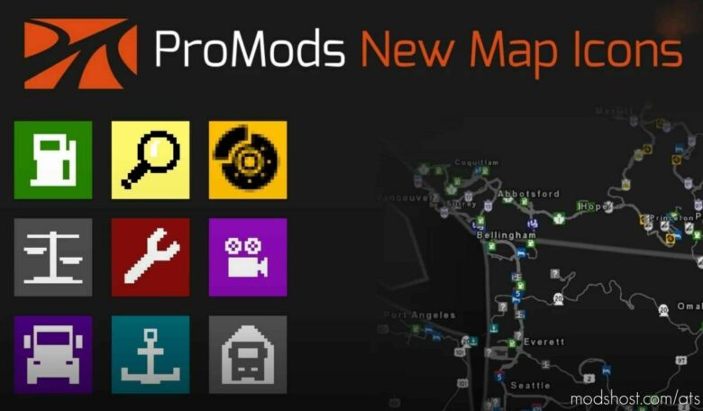 ATS ProMods Mod: NEW Map Icons V1.1 (Featured)