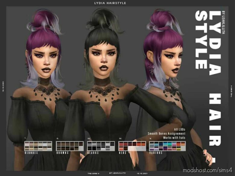 Sims 4 Female Mod: Lydia Hairstyle (Featured)