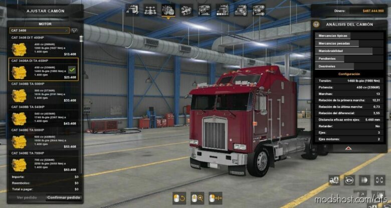 ATS Caterpillar Part Mod: 3408 Engines Pack V 1.5 1.39 - 1.42 (Featured)