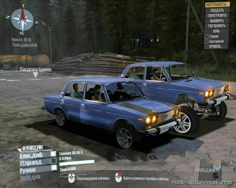 MudRunner Car Mod: VAZ-2106 “Turbo TAZ ON Pneuma” V19.07.16 (Featured)