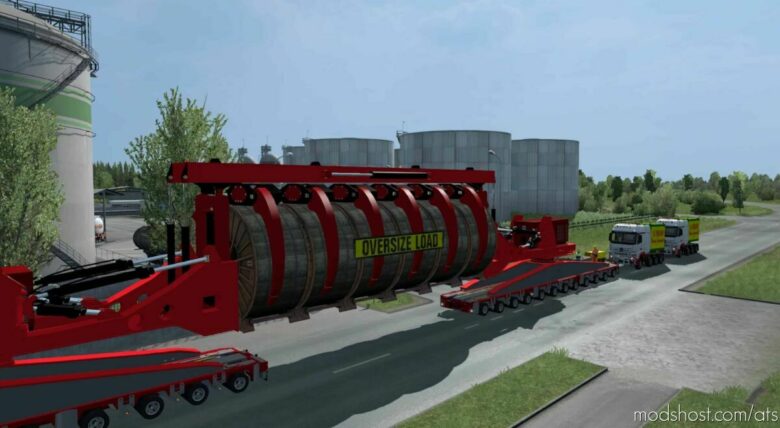 ATS Trailer Mod: Oversize Convoi Industrial Cable Reel 1.42 (Featured)