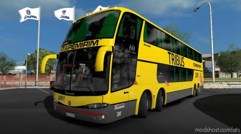 ATS Volvo Mod: Marcopolo G6 1800 DD Volvo BUS V2.0 1.42 (Featured)