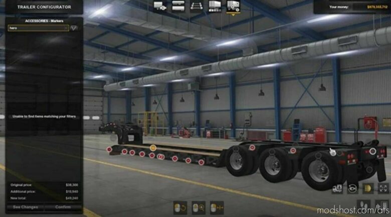 ATS Trailer Mod: SCS Lowboy Custom Lights (Featured)