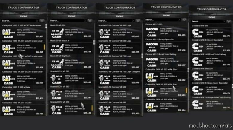 ATS Engines Part Mod: JC’S Amateur Engine Pack V1.0.3 (Featured)