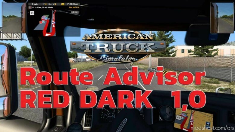 ATS Mod: Route Advisor RED Dark (Featured)