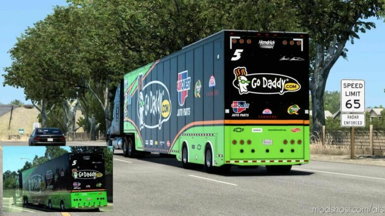 ATS Mod: Nascar Haulers 2011 Featherlite Trailer -Update- 1.42 (Featured)