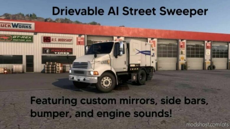 ATS Truck Mod: Driveable Street Sweeper 1.42 (Featured)