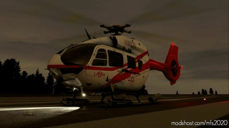 MSFS 2020 Hicopt Mod: HPG H145 Lahak Aviation – Magen David Adom V1.1 (Featured)