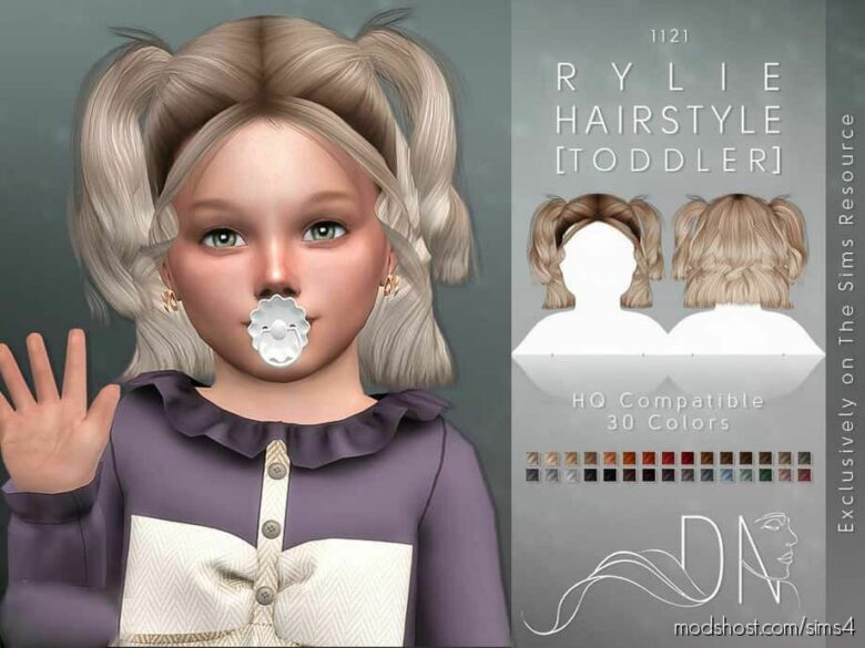 Sims 4 Kid Mod: Rylie Hairstyle (Toddler) (Featured)