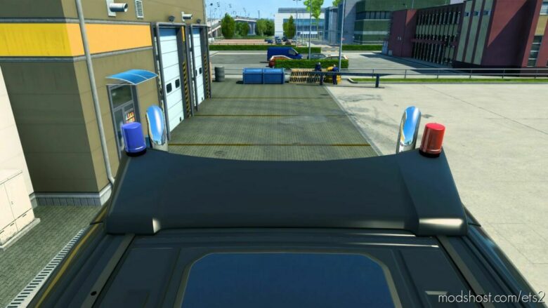 ETS2 Scania Part Mod: S RED Blue Police Lights (Featured)