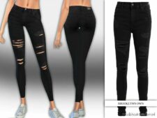 Sims 4 Female Clothes Mod: Brooklyn Dark Jeans (Featured)