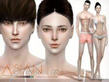 Sims 4 Mod: Asian Skintones 2.0 ALL AGE (Featured)