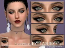 Sims 4 Eyeliner Makeup Mod: s + Lashes Super Thick 201801 (Featured)