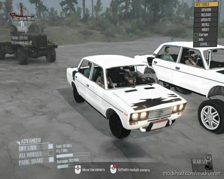 MudRunner Car Mod: VAZ-2106 “Turbo TAZ ON Pneuma” (Featured)