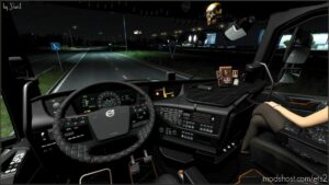 ETS2 Volvo Mod: Dark Grey Interior For Volvo FH16 2012 V1.1 (Image #2)