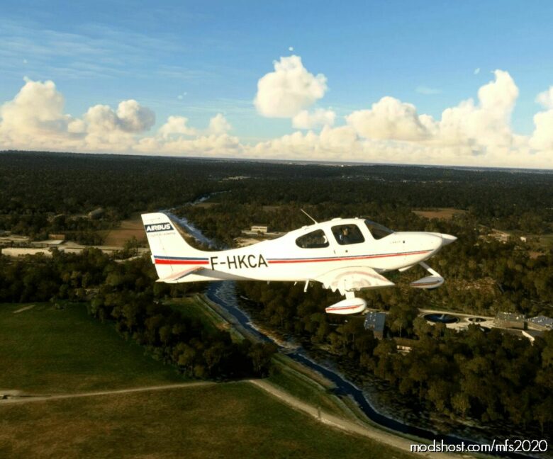 MSFS 2020 Airbus Livery Mod: Cirrus SR22 F-Hkca Airbus Flight Academy (Featured)