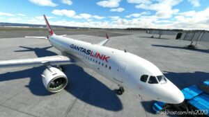 MSFS 2020 A32NX Mod: Qantas Link Mesh Livery For Flybywire A32NX (Featured)