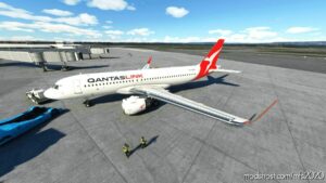 MSFS 2020 A32NX Mod: Qantas Link Mesh Livery For Flybywire A32NX (Image #2)