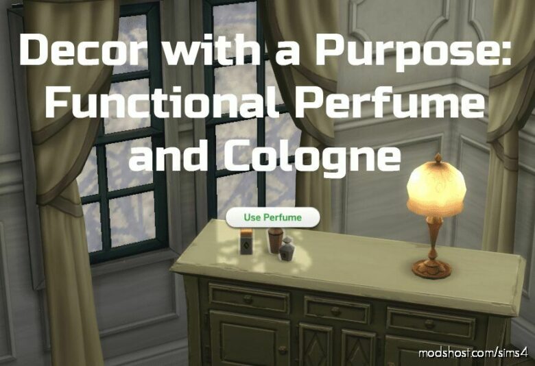 Sims 4 Object Mod: Decor With A Purpose: Functional Perfume And Cologne (Featured)