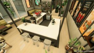 Sims 4 House Mod: Starbucks Coffee Shop – NO CC (Image #2)