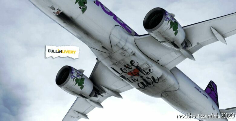 MSFS 2020 A32NX Livery Mod: A32NX Flybywire A320 NEO “Violeta” (Ficticia – Fictional) (Featured)